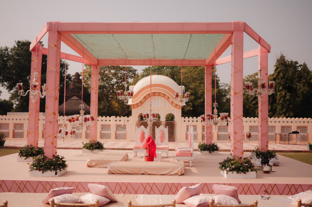 Luxury wedding mandap decor