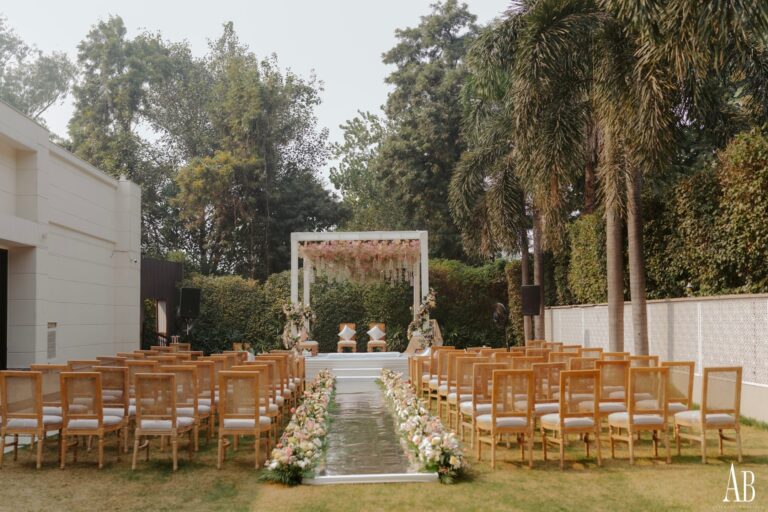 Luxury wedding mandap design by badhai ho events in gurgaon, araya bagh